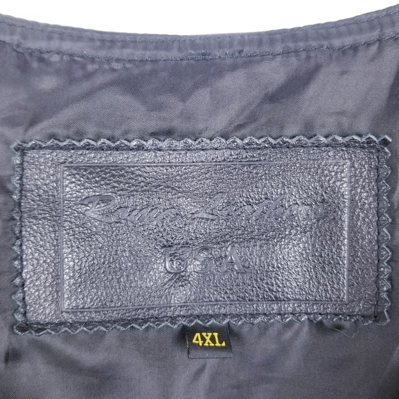 Roma Leather Men's Conceal Handgun Carry Black Leather Vest size 4XL USA - Picture 3 of 7